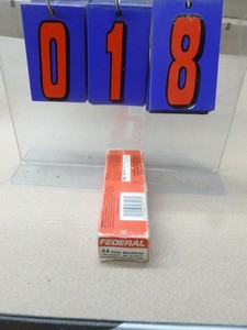 Federal .44 mag ammo. Box of 20. As shown.