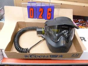 Paint ball mask & remote air linetank. As shown.