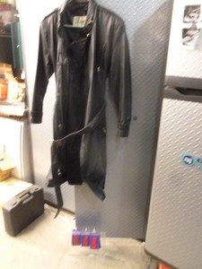 Bermans leather coat. Size medium. Nice shape. As shown.