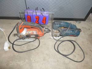 Bosch & Black & Decker variable speed jig saws. Used condition. Tested & works. As shown.