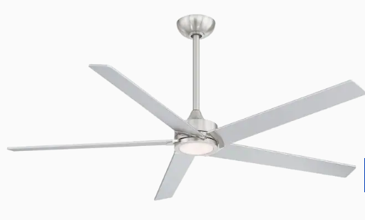 Minka Ceiling Fan Co. Havenworth 60-in Brushed Nickel LED Indoor Ceiling Fan with Remote (5-Blade)