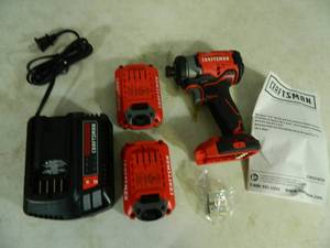 lot 83 image: New Craftsman 20 Volt Brushless Impact Driver Kit