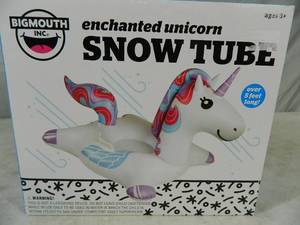 lot 123 image: New 5 ft Unicorn Snow Tube