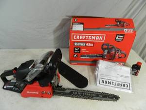 lot 11 image: Craftsman S145 14 inch Gas Power Chainsaw