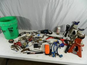lot 162 image: Jack Stands, Tools, and More