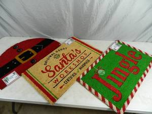 lot 194 image: 3 New Holiday Door Mats