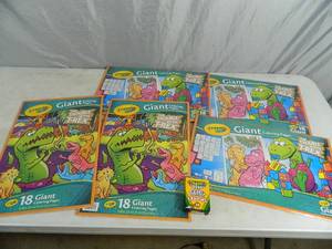 lot 211 image: New Giant Coloring Books and Crayons