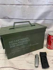 lot 7 image: 5.56 Steel Ammo Box And Multitool