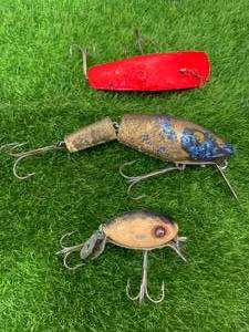 lot 57 image: Antique Lot Of Three Fishing Lures