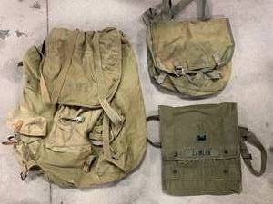 lot 63 image: Lot of 3 Genuine US Army Rucksack  Backpacks