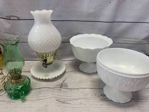 lot 112 image: Candy Dishes & Lamps