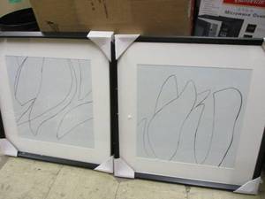 3 Artworks- frames damaged...