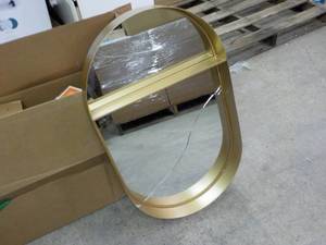 Gold Framed Mirror- has crack 30 x ...