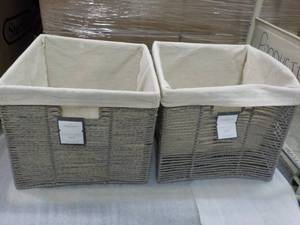 2 Storage Baskets with Liners 14 x ...