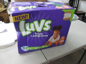 Luvs size 3 box of 168 diapers...