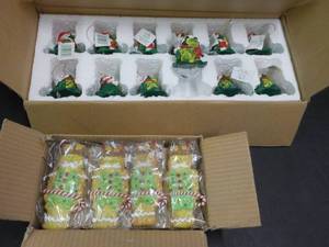 1 dozen Xmas Frog Ornaments and 1 D...