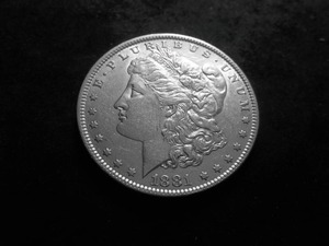 1881 O Morgan Silver Dollar
