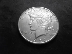 1922 S  Silver Peace Dollar