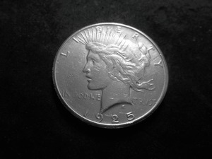 1925 S Peace Silver Dollar