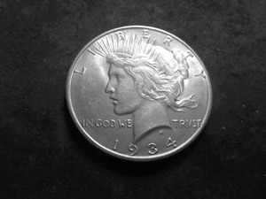 1934 D Silver Peace Dollar