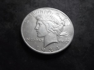 1934 S Silver Peace Dollar