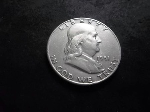 1951 S Franklin Half Dollar