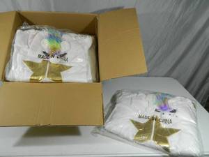 lot 27 image: 6 New 1X2X Unicorn One Piece Adult Pajamas