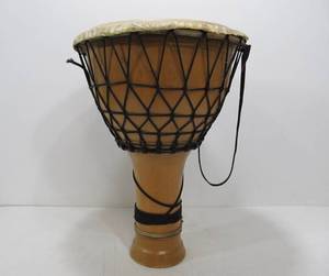 lot 95 image: Large Wooden Animal Hide Drum