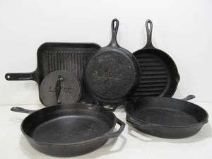 lot 9 image: Nice Lot of LODGE Cast Iron Cookware