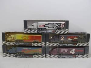 lot 20 image: 5 Mint In Box CHEVY Heartbeat of America Limited Edition Diecast Semi Trucks