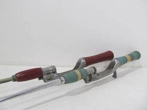 lot 31 image: 2 Old Vintage Bakelite Handled Action-Rod Steel Fishing Rods