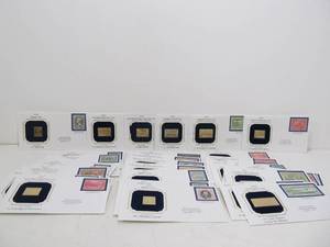 lot 62 image: Large Lot of 22K Gold Plated Replica Stamp First Day Covers