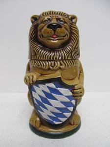 lot 111 image: Vintage Signed GERZ German Lion wShield Beer Stein