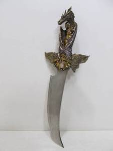 lot 195 image: Very Cool Dagger wNude Woman & Dragon Handle