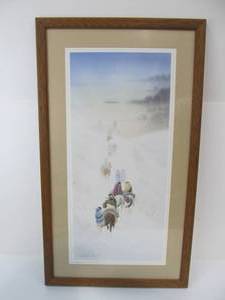 lot 231 image: Framed Signed DONALD VANN Print - Following The Evening Star
