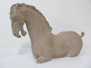 lot 240 image: Large Heavy Horse Sculpture