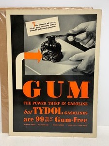 lot 148 image: Orig Vintage TYDOL Motor Oil 1930s Advertising PosterSign