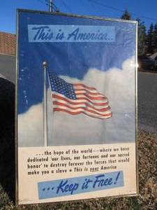 lot 149 image: Large Original 1943 WW2 Poster - This Is America - Keep It Free