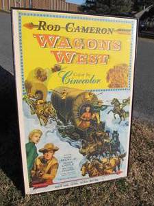 lot 150 image: Large Original 1950s WAGONS WEST Western Movie Poster
