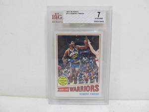 lot 263 image: Robert Parish Rookie Basketball Card - Graded 7
