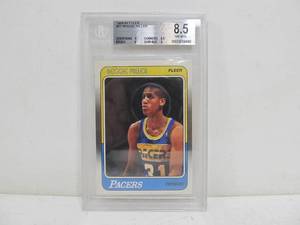 lot 265 image: Reggie Miller Rookie Basketball Card - Graded 8.5