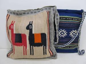 lot 284 image: 2 Wool Kilim Tote Bags