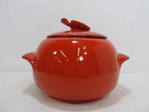 lot 287 image: Nice Vintage Mid Century FRANKOMA Orange Cookie Jar