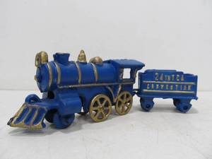lot 305 image: TCA 24th Convention Blue Cast Iron Train and Tender
