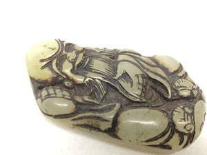 lot 103 image: Large Old Early Hand Carved Chinese Jade Pendant