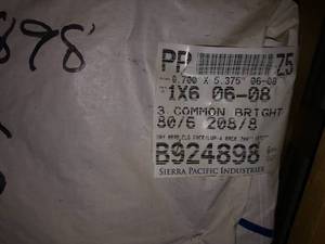 1x6 Non Endmatch Dual Pattern Tongue and Groove