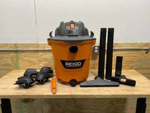 lot 27 image: RIDGID 12 Gal. 5.0-Peak HP NXT WetDry Shop Vacuum with Filter, Hose and Accessories