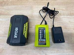 lot 30 image: RYOBI 40v Battery with Charger