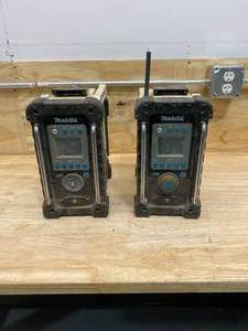 lot 36 image: MAKITA Lot of 2-  Job Site Radios (Radios Only)
