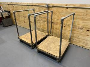 lot 46 image: Lot of 2-  UtilityWarehouse Carts on Casters